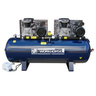 FIAC/Workhorse WRT36-250S-1 Tandem Air Compressor (250 Litre, 35.4 CFM) British Made! (WRT36-250S-1)
