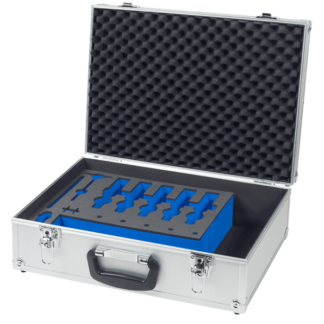 SATA Silver Carry Case for 5 Spray Guns, Blue Black Foam Insert 174128