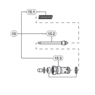 Iwata Air Valve Set for Iwata AZ3 HTE-S Impact Spray Gun (W2COM6080)