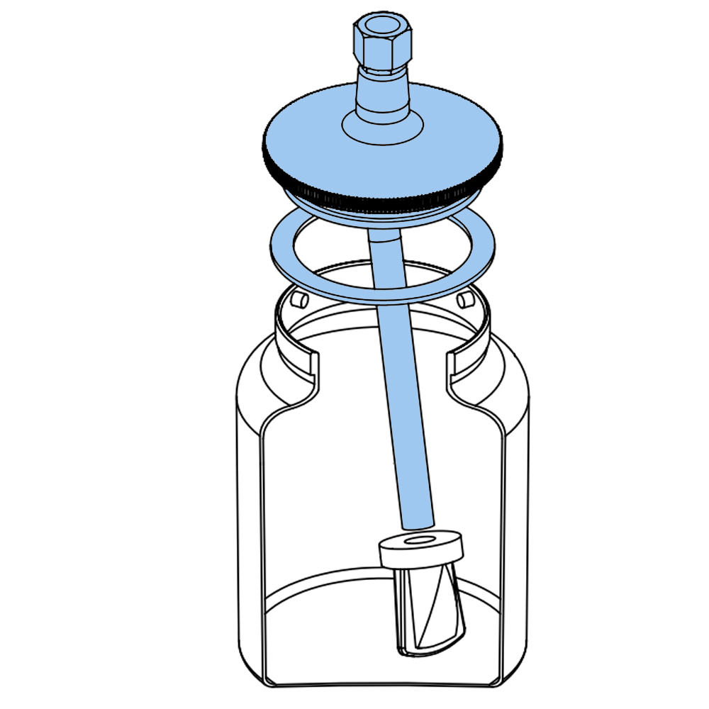 Iwata Lid Set for Iwata AZ1 HTE 2S Suction Spraygun (04006110)