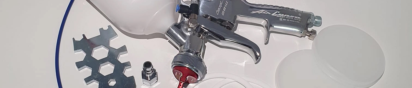 Iwata AZ3 HTE-PAS Gravity Spray Gun with Pressurised Cup (W0SPG88AG13C / W0SPG88AG20C)