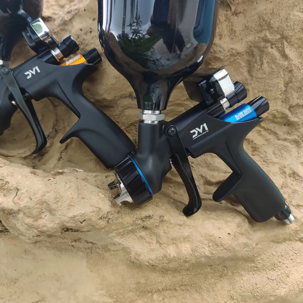 DeVilbiss DV1 Digital Spray Gun with DV1-B / DV1-B+ Aircaps