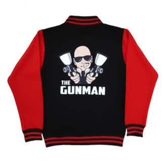 Black and Red Gunman Baseball Jacket