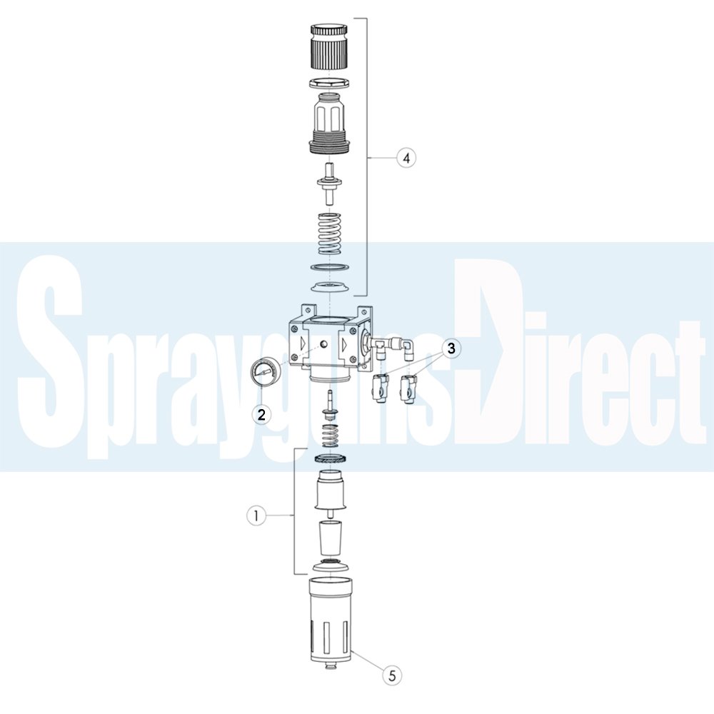 devilbiss pro air 1 filter regulator parts breakdown sprayguns direct