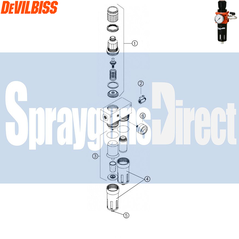 devilbiss flfr1 filter regulator parts breakdown