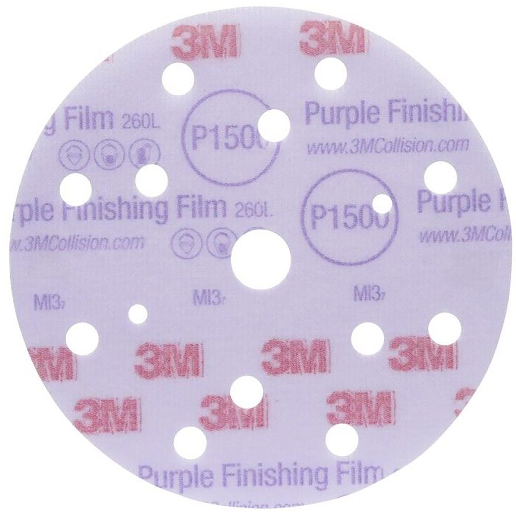 3M 150mm Hookit Purple Microfinishing Discs