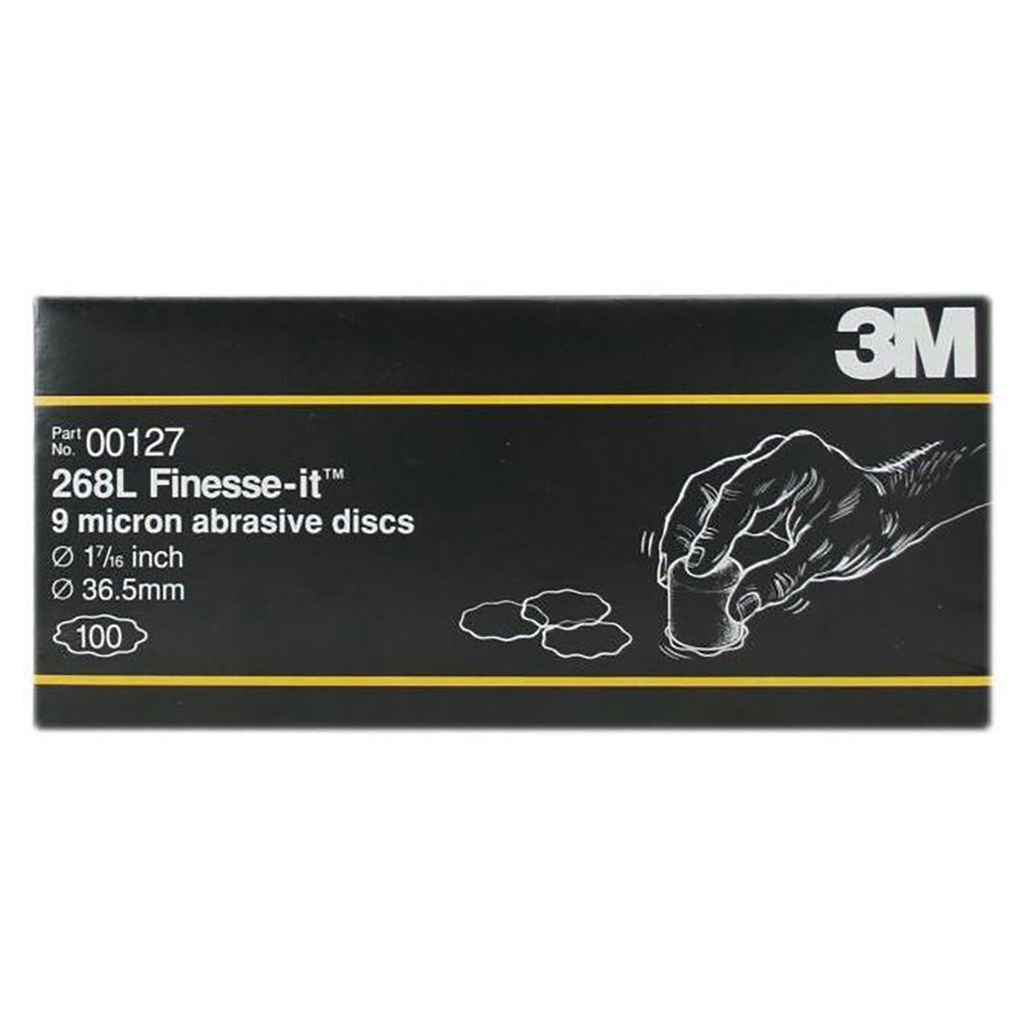 3M 268L Finesseit 9 Micron Abrasive Discs 36.5mm (00127)
