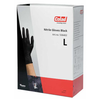 Colad Heavy Duty Black Nitrile Gloves (Case of 400) (536400 / 536402 / 536404)