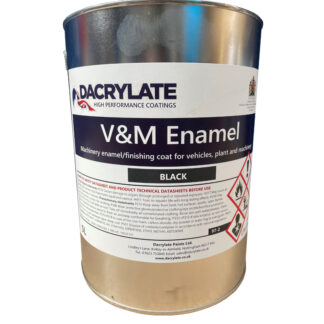 Dacrylate Gloss Brushing Black Paint 5 Litre