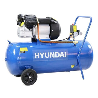 Hyundai 100 Litre Air Compressor, 14CFM/116psi, Silenced, V Twin, Direct Drive 3hp (HY30100V)