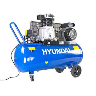 Hyundai 100 Litre Air Compressor, 14CFM/145psi, Twin Cylinder, Belt Drive 3hp (HY3100P)