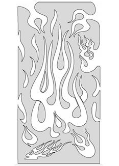 Iwata Freehand Airbrush Template (Flame Master Medium)