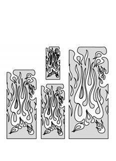Iwata Freehand Airbrush Template (Flame Master Multiple)
