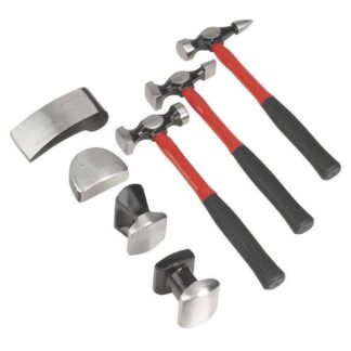 Sealey Panel Beating Set 7pc Drop-Forged with Fibreglass Shafts