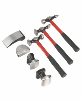 Sealey Panel Beating Set 7pc Drop-Forged with Fibreglass Shafts