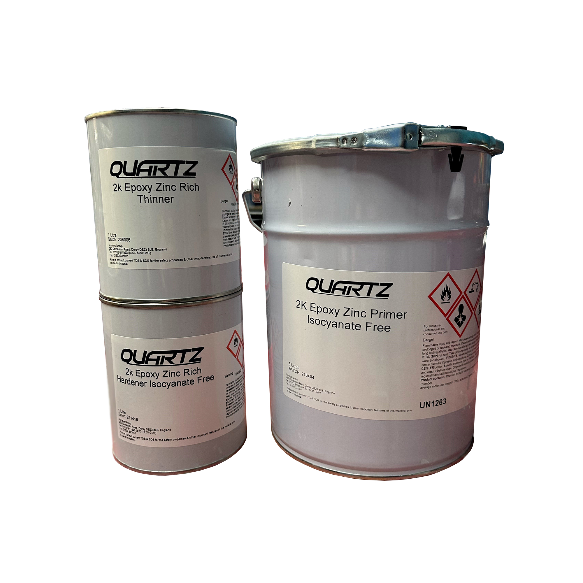 Quartz Epoxy Zinc Primer Isocyanate Free 5lt pack spray guns direct