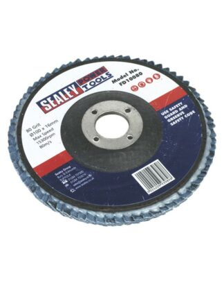 Sealey Flap Disc Zirconium (115mm, 22mm Bore, Available in 3 Grits)