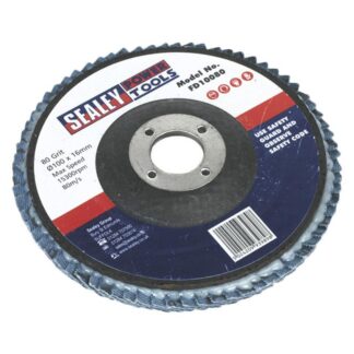 Sealey Zirconium Flap Disc (100mm, 16mm Bore, Available in 3 Grits)