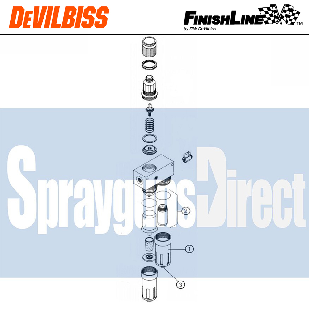 devilbiss flcf 1 coalescing filter parts breakdown sprayguns direct