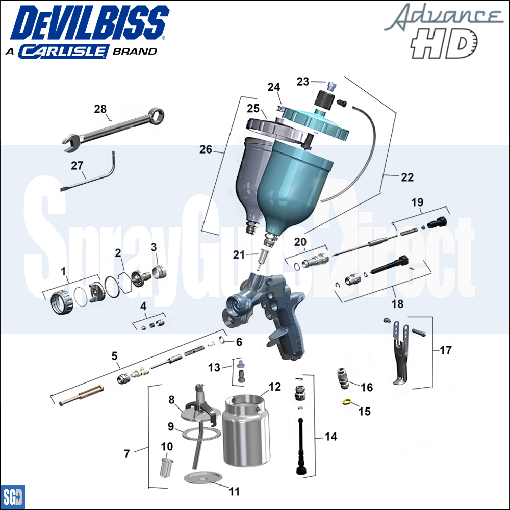 devilbiss advance hd conventional spray gun sprayguns direct