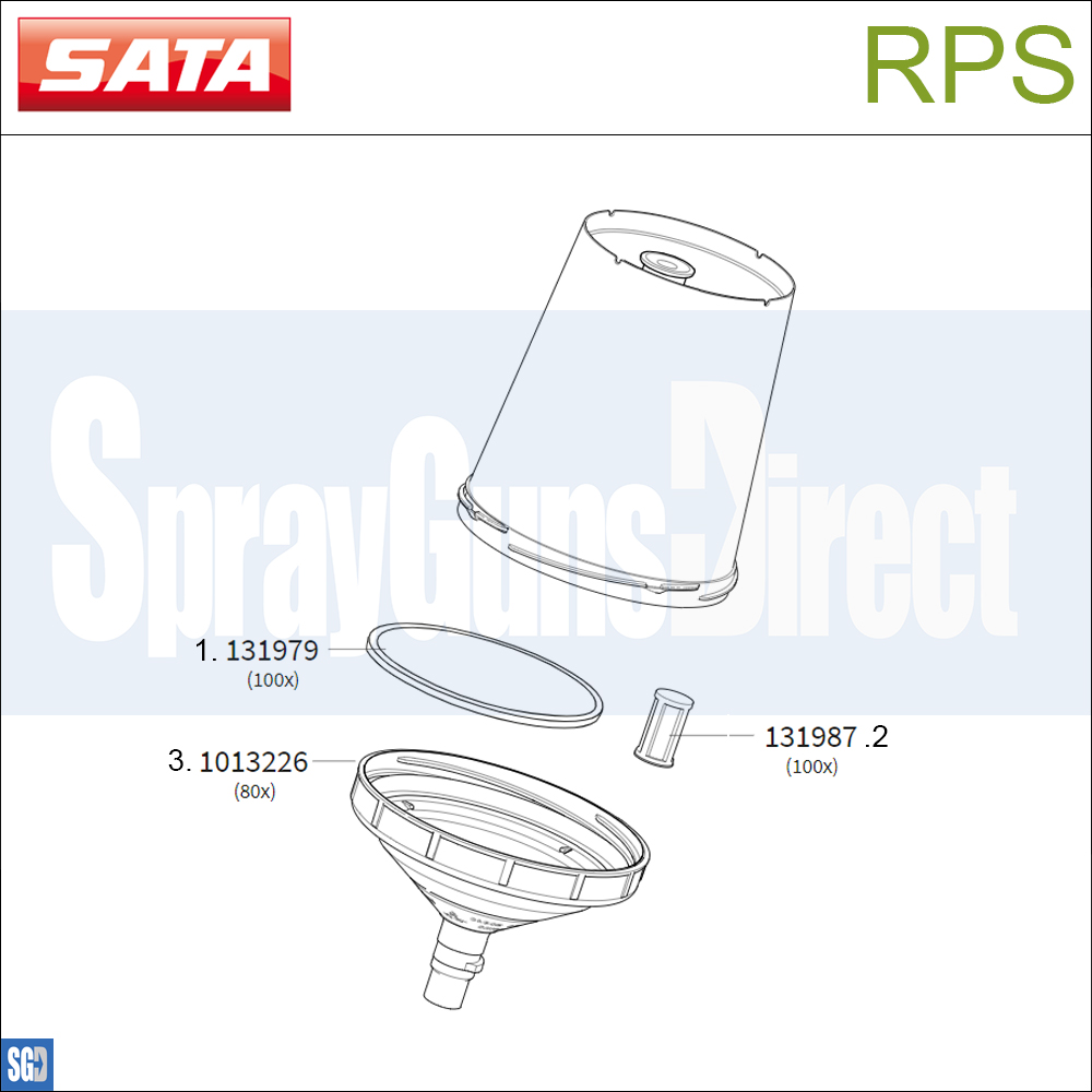 SATA RPS 0.6lt Disposable Cup / Lid System Parts Breakdown
