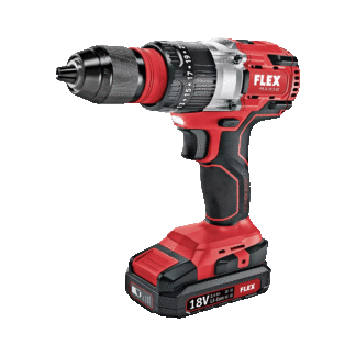 Flex Cordless 2 Speed Percussion Drill Driver PD 2G 18.0-EC Set (Inc x2 2.5Ah Batteries) (PD2G18.0-EC)