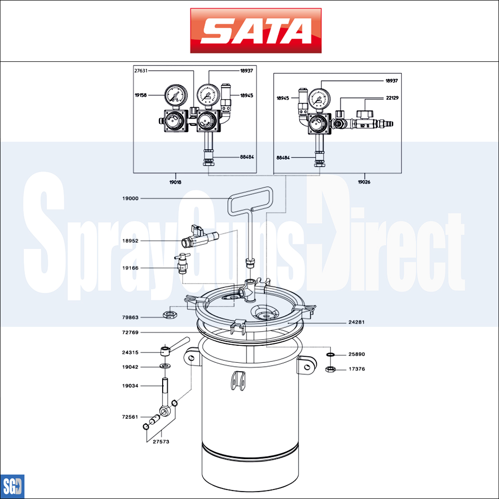 SATA Paint Set (10L) Parts Breakdown