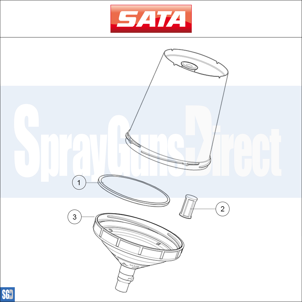 SATA RPS Disposable Cup & Lids Parts Breakdown