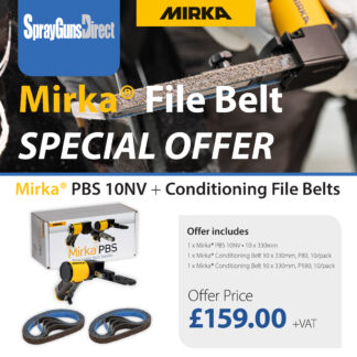 Mirka Pneumatic Belt Sander Special Offer (8995103301) with Conditioning File Belts