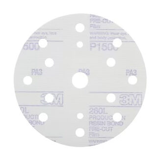 3M™ Hookit™ Finishing Film Abrasive Disc 260L, 150 mm, 15 Hole, P1500 (51053)