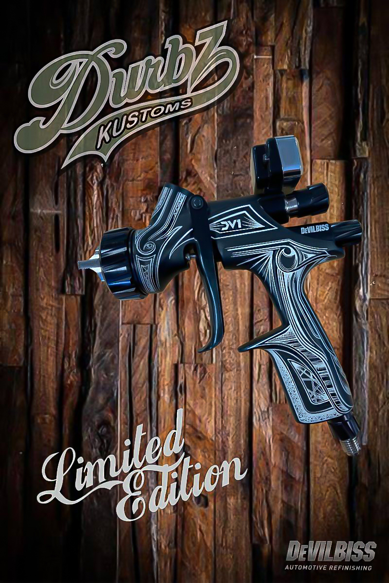 DeVilbiss DV1 Basecoat Durbz Kustoms Limited Edition Spray Gun (905907 / 905908)