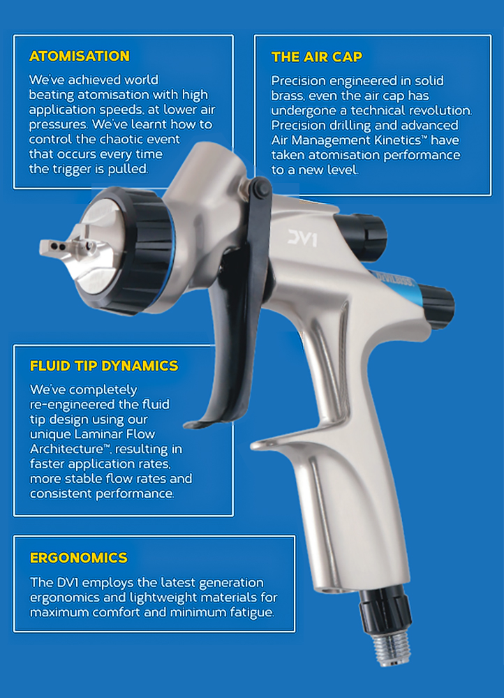 DeVilbiss DV1 Basecoat Digital/no-digital Spray Gun