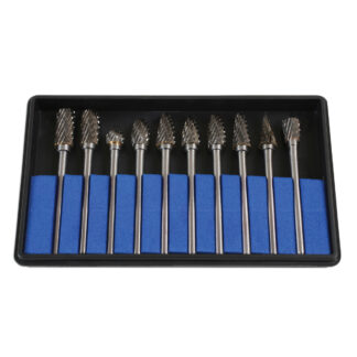 Power-Tec Tungsten Carbide Burr Set 10pc (6989)