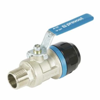 Prevost 16bar Aluminium R 3/4 Shut Off Valve, 25mm outside diameter