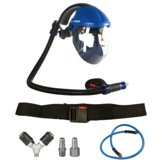 Fast Mover Full Face Air Fed Mask. Fitted with Air Regulator & Charcoal Filter - Comes with 1.5m Air Hose and Fittings. (FMT3005-CUSTOM-KIT)