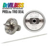 DeVilbiss PROLite Gravity Trio Deal - HV30 Air Cap with HVLP Fluid Nozzle and Needle Setup