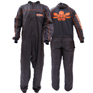 DeVilbiss Premium Coveralls - Black with orange Skull & DeVilbiss logo