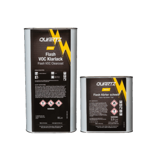 quartz flash voc clear coat lacquer 7.5lt kit