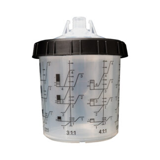 Quartz disposable lids & liners spray gun cup system, PP1 Type