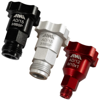 ANi AD/15 & AD/12 Spray Gun Adaptor (BU9901013A) *Suitable for ANi Skull, Black,TRONIC, F160 and F1 Series* DeVilbiss DV1, GTi, GPG, FLG, HD spray guns