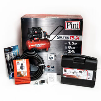 Fini Siltek Ultra Silent **Only 59dB(A)** 24L Compressor & ANi COMPACT Spray Gun Kit