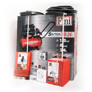 Fini Siltek Ultra Silent **Only 59dB(A)** 24L Compressor & ANi COMPACT Spray Gun Kit