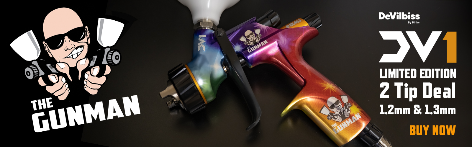 DeVilbiss DV1 GUNMAN Spray Gun BASE CLEAR DIGITAL