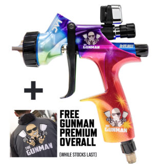 DeVilbiss DV1 GUNMAN Basecoat (DIGITAL) 2 Tip DEAL (1.2mm & 1.3mm) Spray Gun + (Free Gunman Premium Overalls)