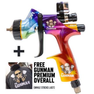 DeVilbiss DV1 GUNMAN Clearcoat (DIGITAL) 2 Tip DEAL (1.2mm & 1.3mm) Spray Gun + (Free Gunman Premium Overalls)