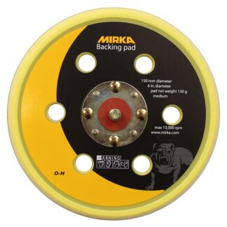Mirka Backing Pad Ø 150mm, 5/16", 6 Holes, Medium Firmness (8297292111)