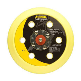 Mirka Backing Pad Ø 150mm, 5/16", 6 Holes, Soft Firmness (8295292111)