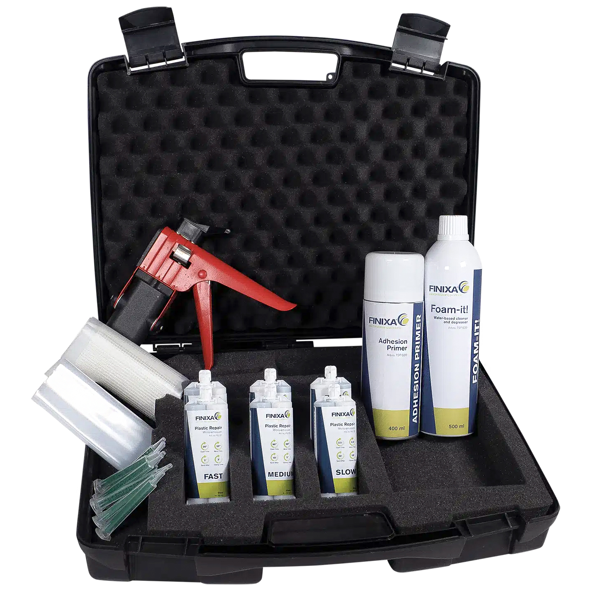 Finixa 2K Plastic Repair Set – Micro Emission (PLI 20) – The Ultimate Plastic Repair Case! Everything You Need, Always at Hand.