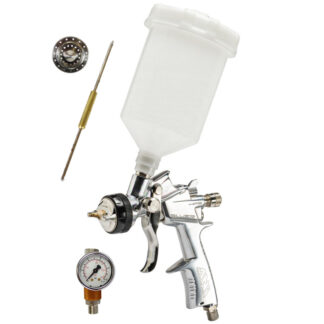ANi F160 Silver HPS Full Sized 1.3mm Gravity Spray Gun Kit with 1.8mm Nozzle & Needle and RP/1 Gauge. (AH1504035A)