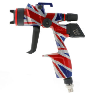 jet X SATA spray gun union jack 20 years edition - spray guns direct
